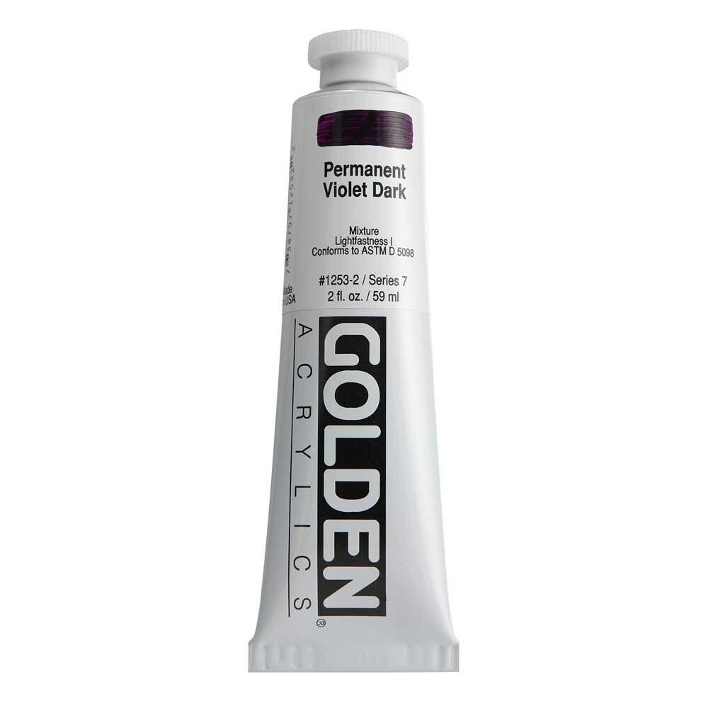 Golden Heavy Body Acrylic Tube 2oz Permanent Violet Dark